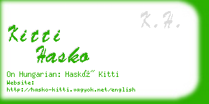 kitti hasko business card